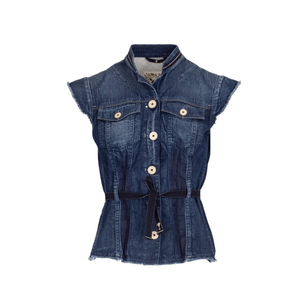 HIGH Raise Up Waist-Defining Denim Vest in Indigo HIGH OFFICIAL Designer fashion shop online and in store High End fashion boutique Sydney Australia Riada Concept