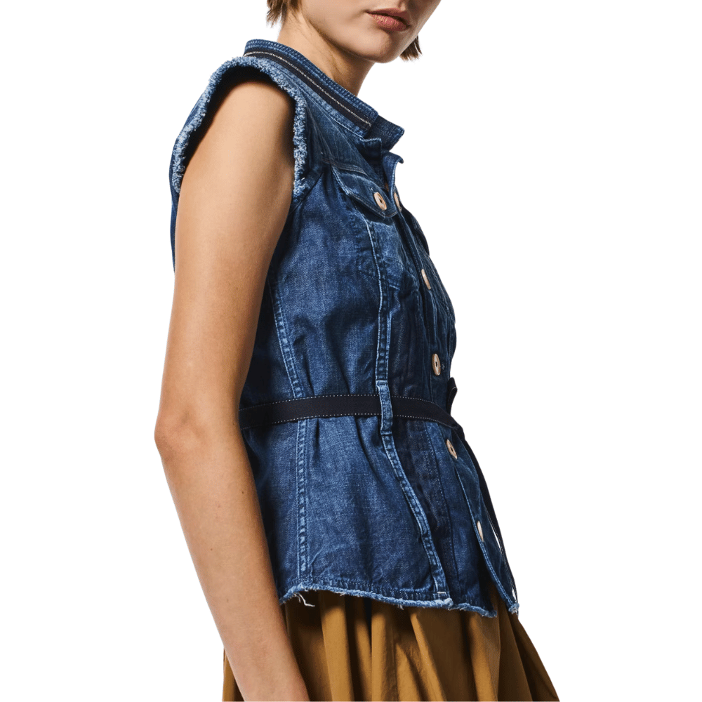 HIGH Raise Up Waist-Defining Denim Vest in Indigo HIGH OFFICIAL Designer fashion shop online and in store High End fashion boutique Sydney Australia Riada Concept