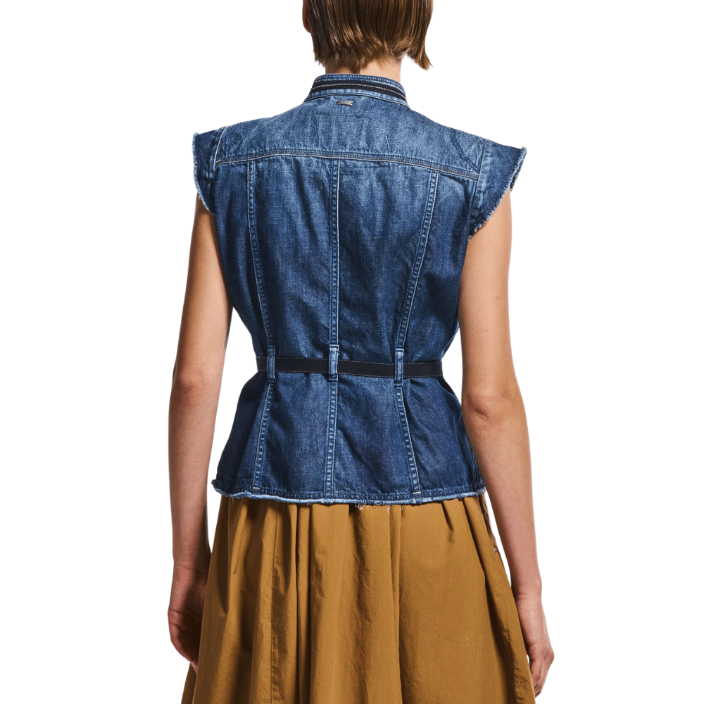 HIGH Raise Up Waist-Defining Denim Vest in Indigo HIGH OFFICIAL Designer fashion shop online and in store High End fashion boutique Sydney Australia Riada Concept