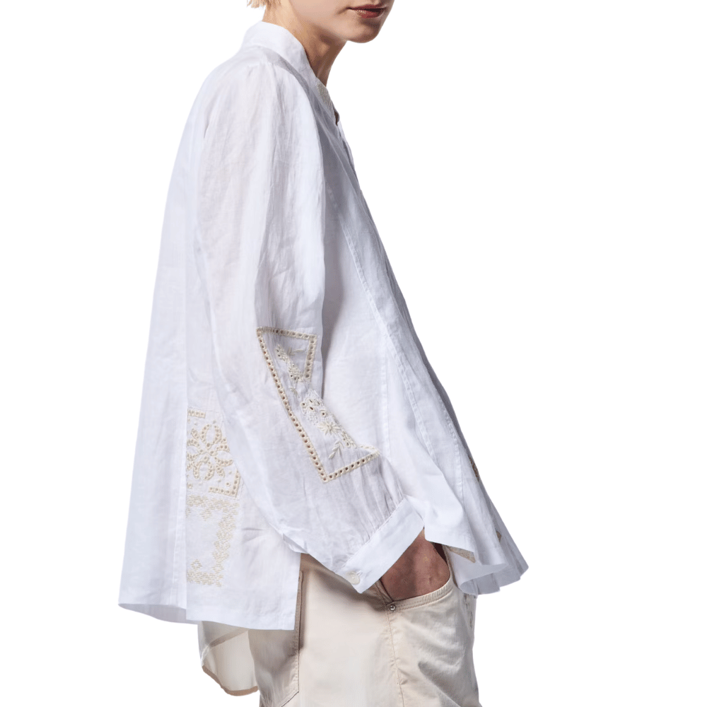 HIGH Sequential Ramiè Embroidered Jacket in Ecru HIGH OFFICIAL Designer fashion shop online and in store High End fashion boutique Sydney Australia Riada Concept