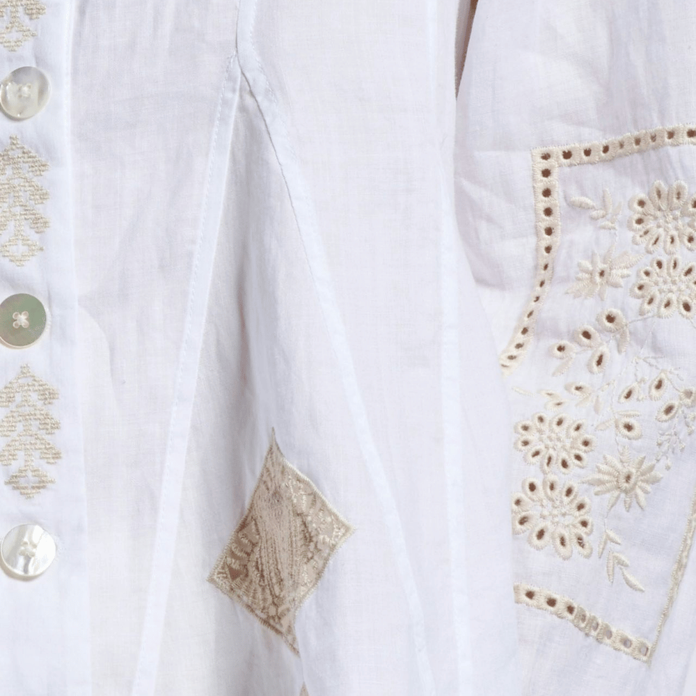 HIGH Sequential Ramiè Embroidered Jacket in Ecru HIGH OFFICIAL Designer fashion shop online and in store High End fashion boutique Sydney Australia Riada Concept