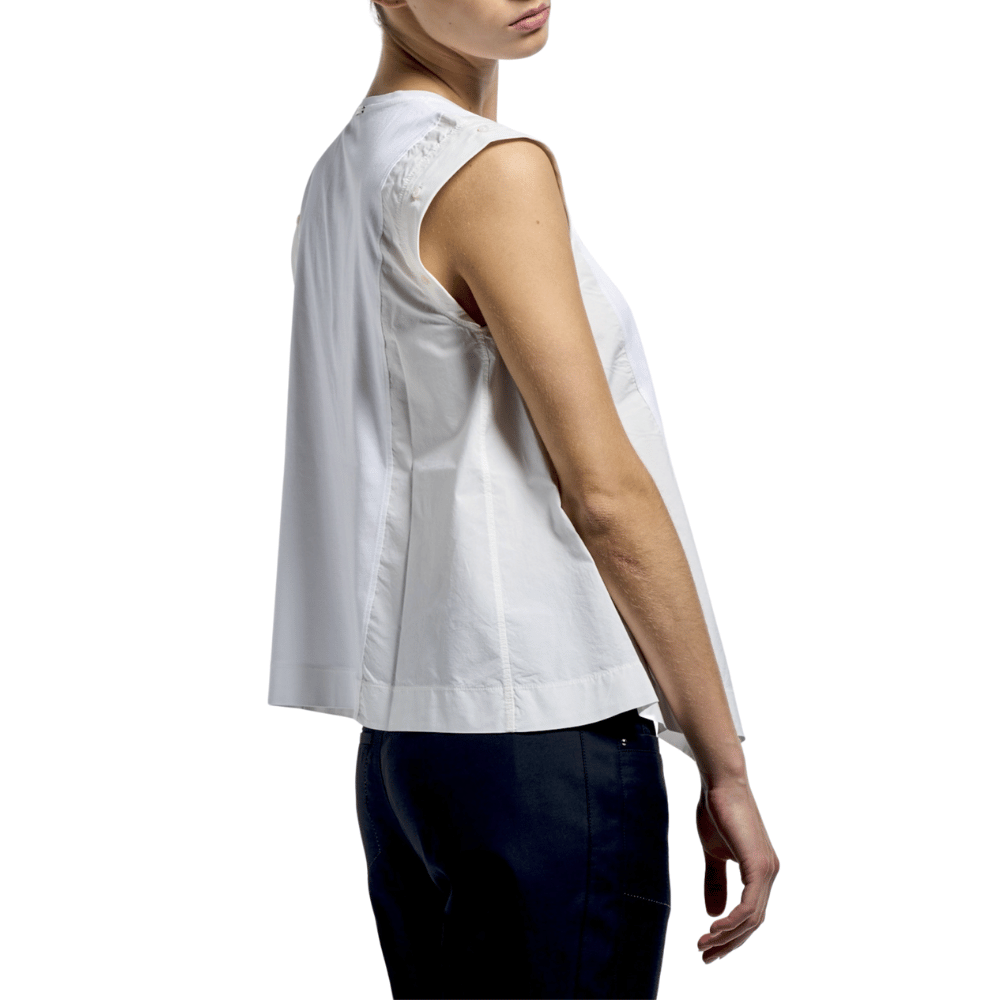 HIGH Tremble Cap Sleeve Tee in Bianco Latte HIGH OFFICIAL Designer fashion shop online and in store High End fashion boutique Sydney Australia Riada Concept