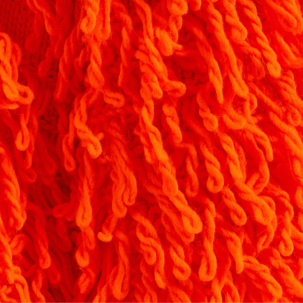 Essentiel Antwerp Hinwood Oversized Loop Stitch Knit Cardigan in Bright Orange ESSENTIEL ANTWERP Designer fashion shop online and in store High End fashion boutique Sydney Australia Riada Concept