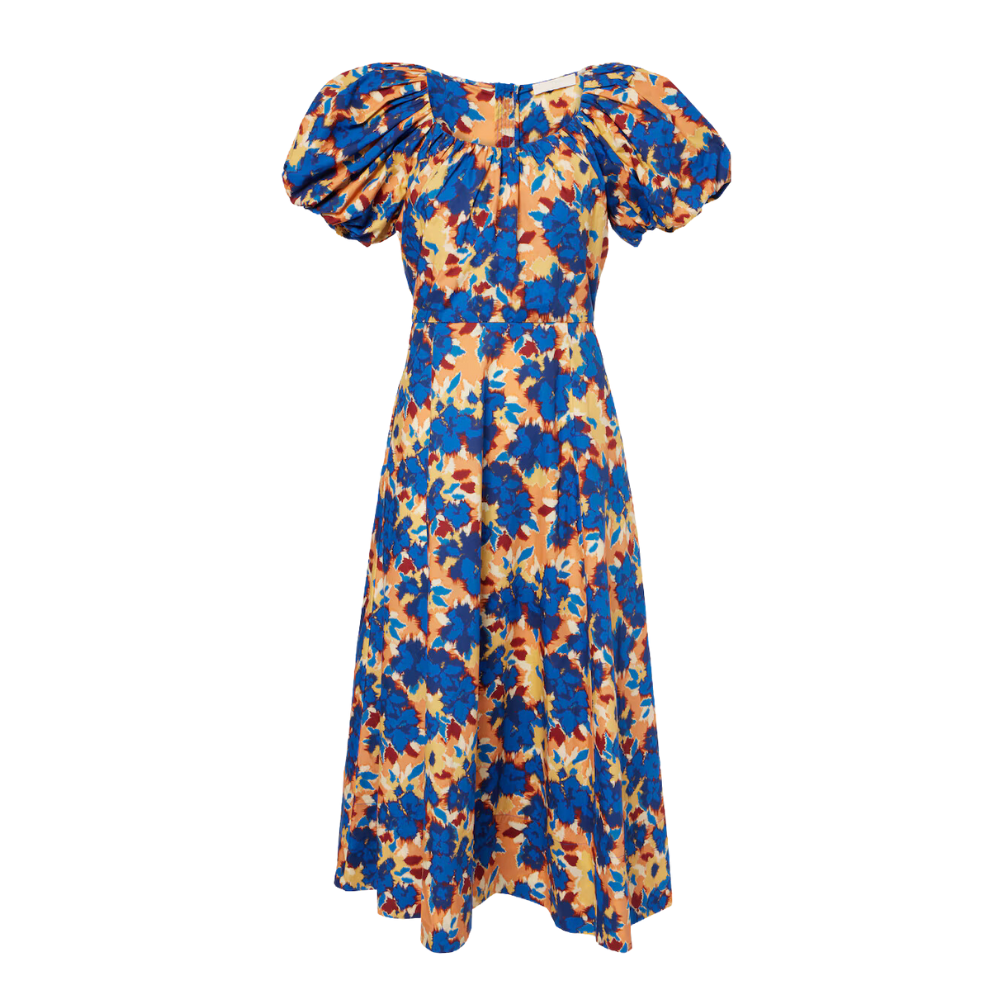 Ulla Johnson Imara A-Line Midi Dress in Wild Flower Print ULLA JOHNSON Designer fashion shop online and in store High End fashion boutique Sydney Australia Riada Concept