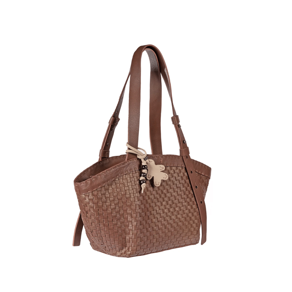 Henry Beguelin Medium Jar Bag Woven Leather Shoulder Bag in Brown Leather BD5807 HENRY BEGUELIN Designer fashion handbags shop online and in store High End fashion boutique Sydney Australia Riada Concept