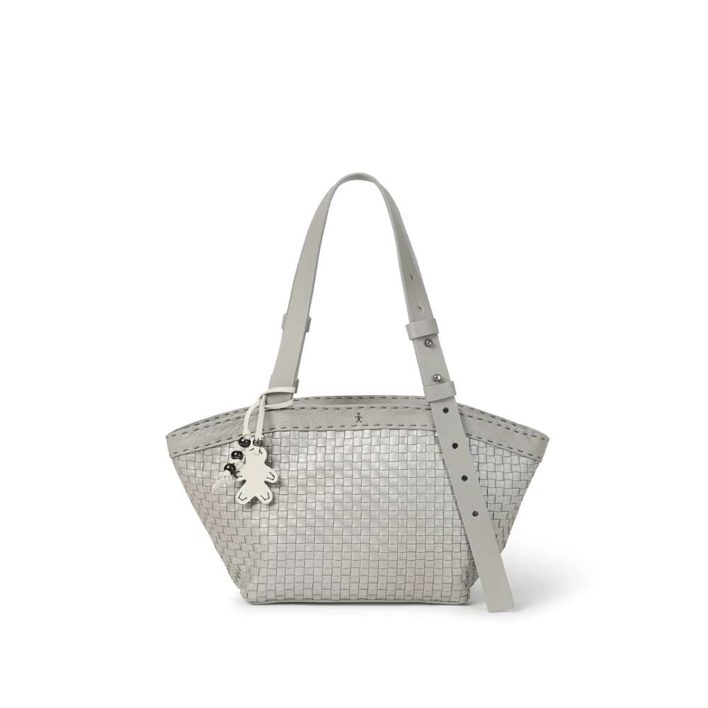 Henry Beguelin Jar Bag Medium Woven Leather Shoulder Bag in Grey BD5807 HENRY BEGUELIN Designer fashion handbags shop online and in store High End fashion boutique Sydney Australia Riada Concept