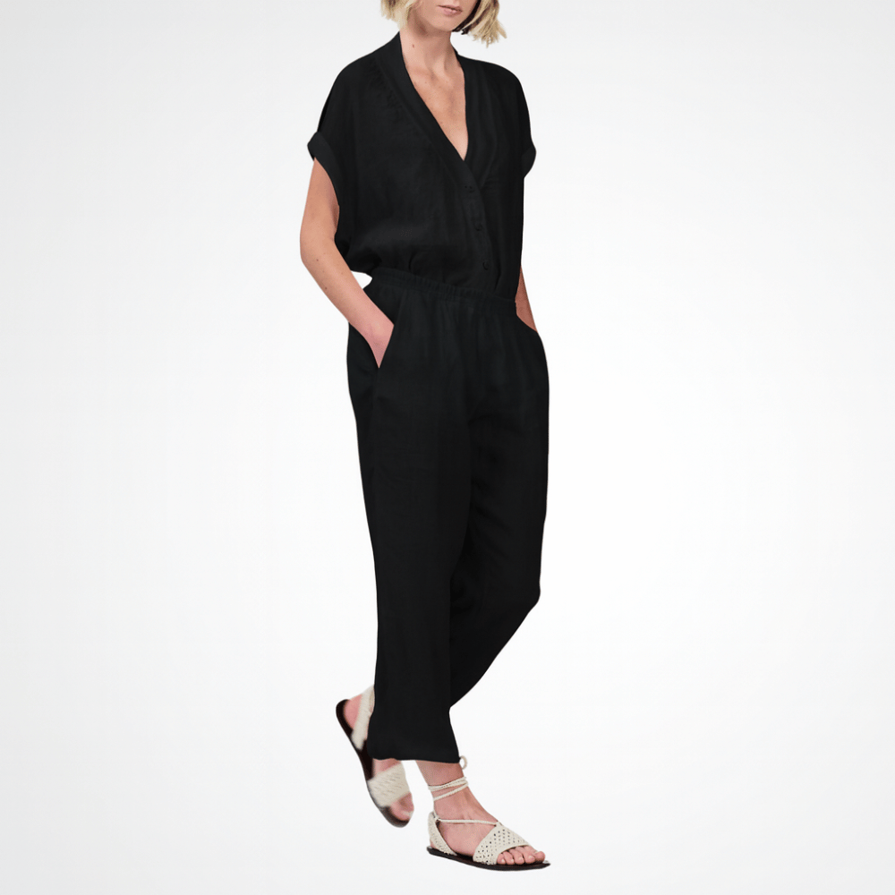 Transit Par Such Linen Slim Pant in Black