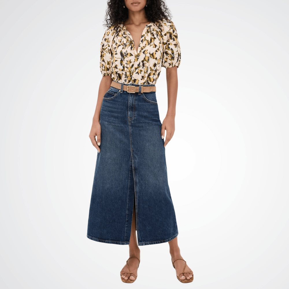 Ulla Johnson Loli Short Sleeve Blouse in Lucent – luxury cotton floral blouse with puff sleeves, Available instore and online at Riada Concept, Woollahra — Sydney’s destination for a curated selection of international luxury brands