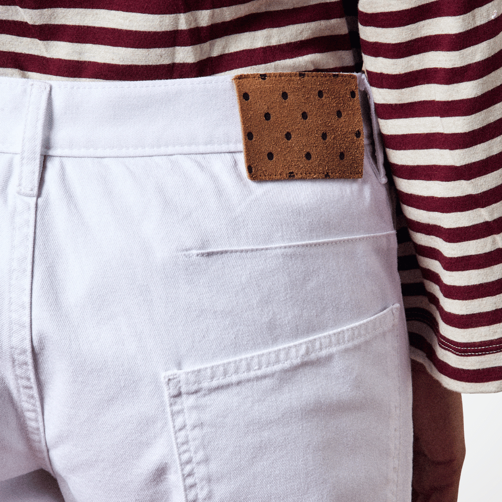 Massimo Alba Woman Alosa-Cut Cotton 5-Pocket Boyfriend Trousers in White MASSIMO ALBA WOMENS Designer fashion shop online and in store High End fashion boutique Sydney Australia Riada Concept