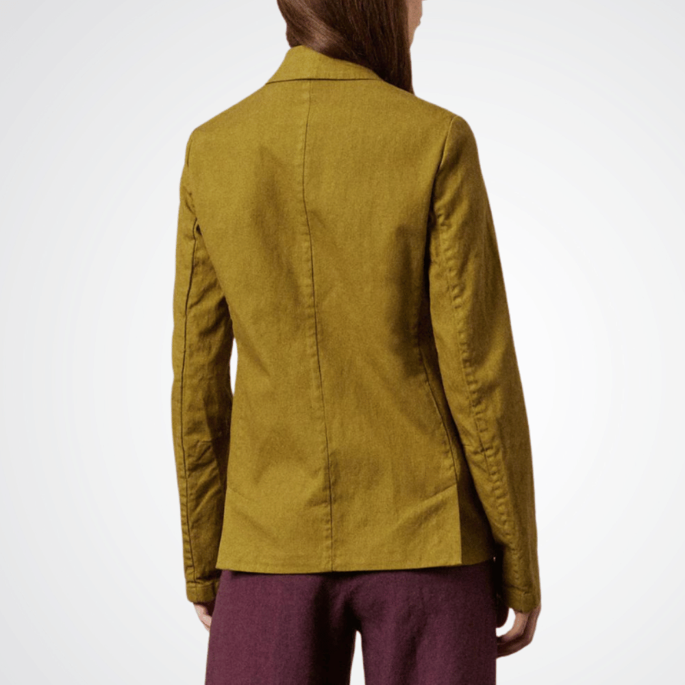 Massimo Alba Woman Hampton Cotton Linen Panama Peacoat in Khaki MASSIMO ALBA WOMENS Designer fashion shop online and in store High End fashion boutique Sydney Australia Riada Concept