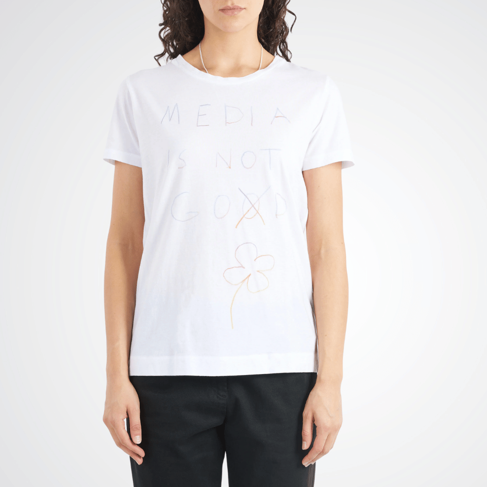 Massimo Alba Woman Liscaw Cotton Crew-Neck T-Shirt in Rainbow MASSIMO ALBA WOMENS Designer fashion shop online and in store High End fashion boutique Sydney Australia Riada Concept