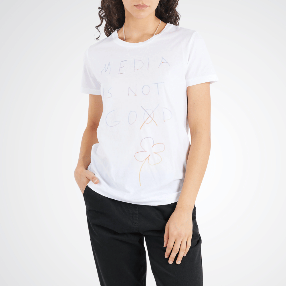 Massimo Alba Woman Liscaw Cotton Crew-Neck T-Shirt in Rainbow MASSIMO ALBA WOMENS Designer fashion shop online and in store High End fashion boutique Sydney Australia Riada Concept