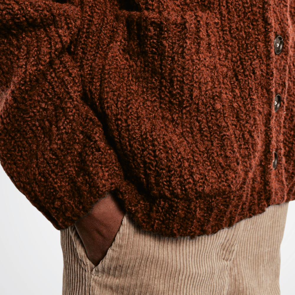 Massimo Alba Woman Maxicardigan Oversized Wool Cardigan in Brown MASSIMO ALBA WOMENS Designer fashion shop online and in store High End fashion boutique Sydney Australia Riada Concept