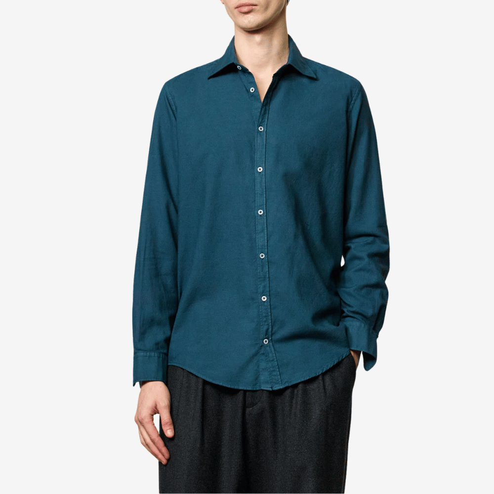 Massimo Alba Genova Viscose Cotton Shirt in Atmosfera – International menswear designer fashion boutique Australia Riada Concept Woollahra”