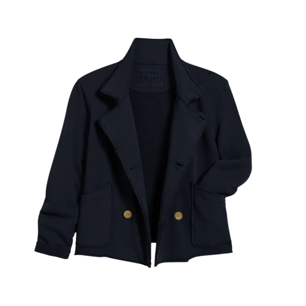 Mini Belfast Cropped Sweatshirt Peacoat in British Royal Navy