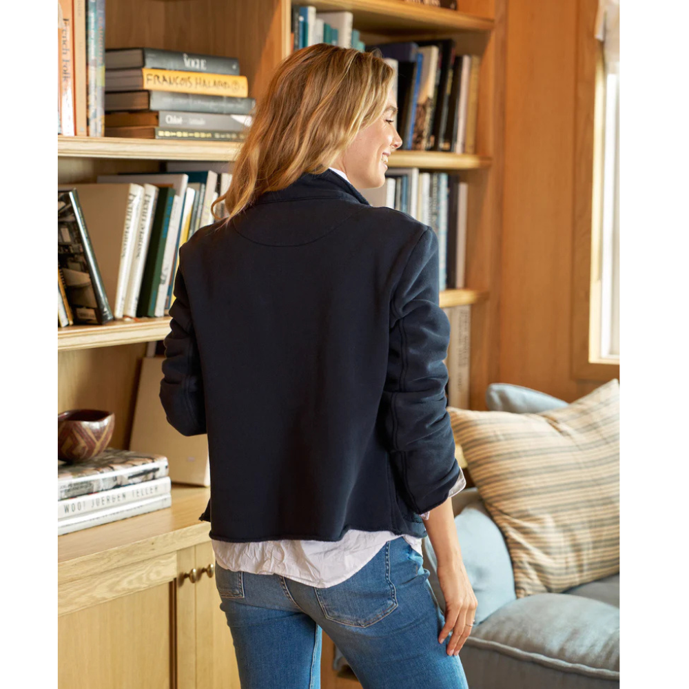 Mini Belfast Cropped Sweatshirt Peacoat in British Royal Navy