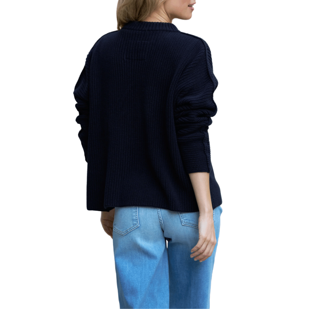 Frank & Eileen Montecito Cardigan in Navy Blue Shop Frank & Eileen online in Australia at Riada Concept – official stockist of Frank & Eileen shirts, dresses, and linen pants. Discover timeless, premium women's fashion with fast shipping from Sydney.