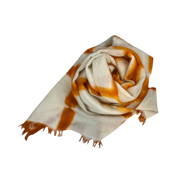 The Padua Due scarf in Thai orange match