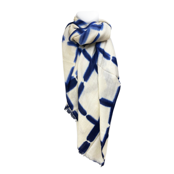 The Padua Due scarf in deep blue match