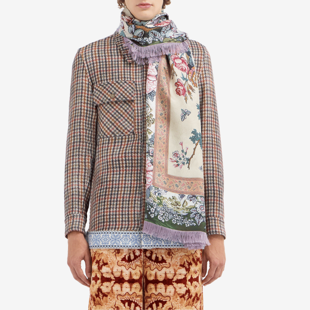 Pierre-Louis Mascia Aloeuw Silk Shawl Scarf in Pastel Floral Tapestry Print (135x195cm) PIERRE LOUIS MASCIA designer fashion online or in-store at Riada Concept, Sydney’s high-end fashion boutique in Australia.