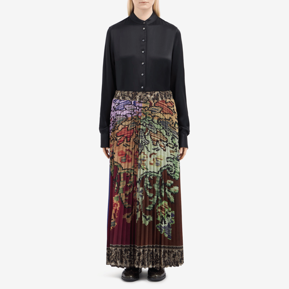 Pierre-Louis Mascia Ceto Pleated Skirt in Multicolour Digital Floral Print PIERRE LOUIS MASCIA designer fashion online or in-store at Riada Concept, Sydney’s high-end fashion boutique in Australia.