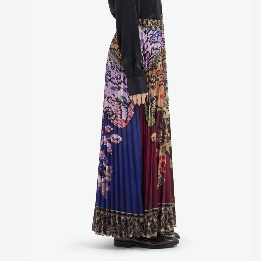 Pierre-Louis Mascia Ceto Pleated Skirt in Multicolour Digital Floral Print PIERRE LOUIS MASCIA designer fashion online or in-store at Riada Concept, Sydney’s high-end fashion boutique in Australia.