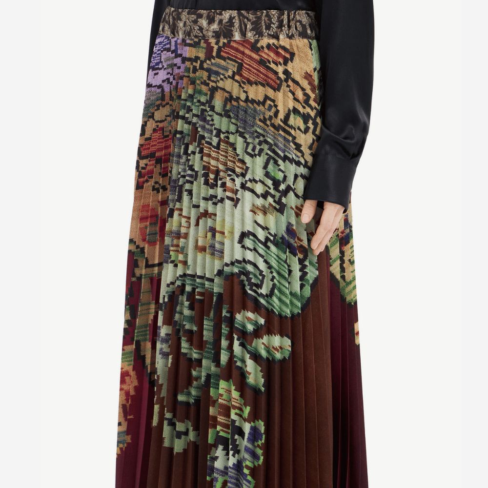 Pierre-Louis Mascia Ceto Pleated Skirt in Multicolour Digital Floral Print PIERRE LOUIS MASCIA designer fashion online or in-store at Riada Concept, Sydney’s high-end fashion boutique in Australia.