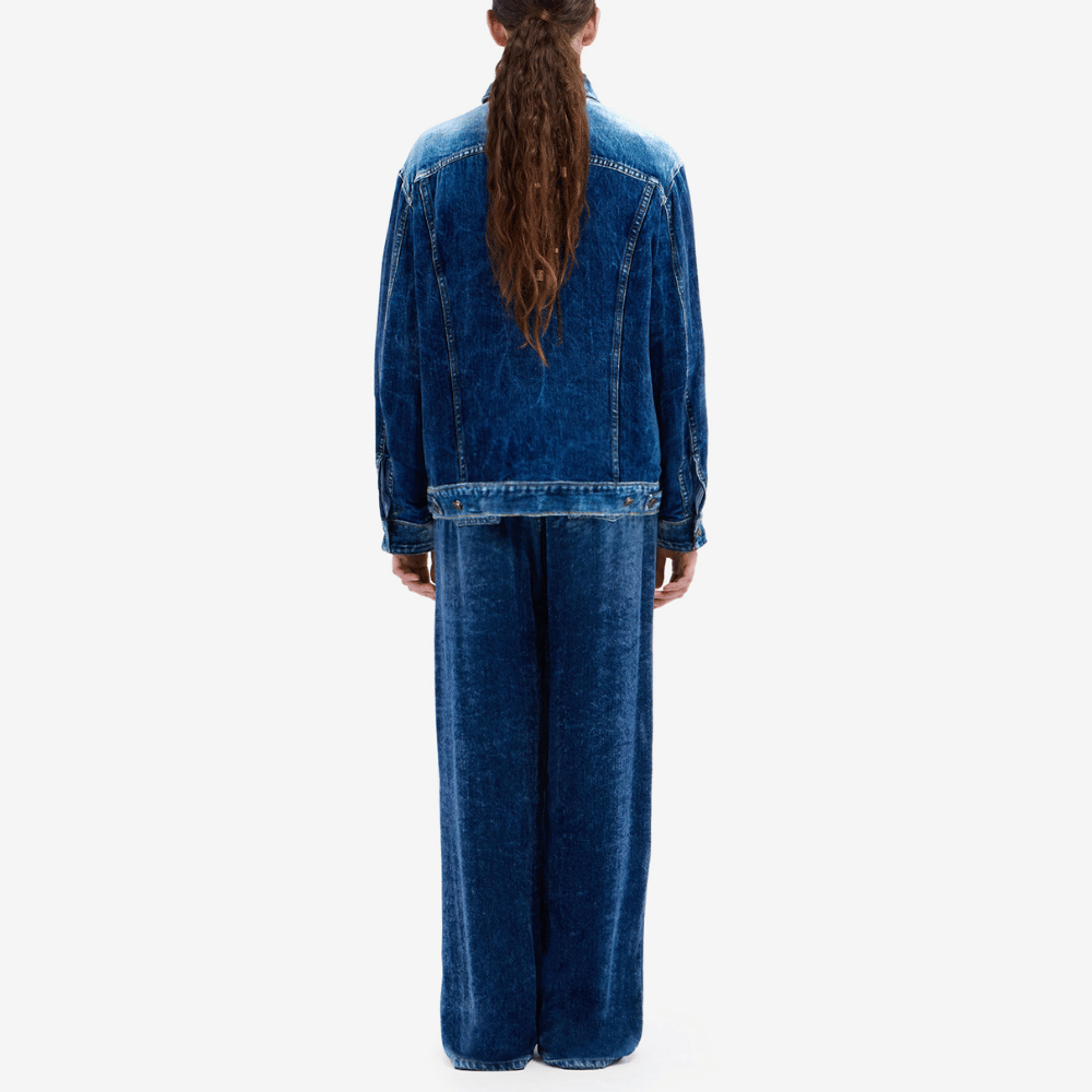 Pierre-Louis Mascia Kankam Viscose Silk Jacket in Blue Denim Print Shop PIERRE LOUIS MASCIA designer fashion online or in-store at Riada Concept, Sydney’s high-end fashion boutique in Australia.