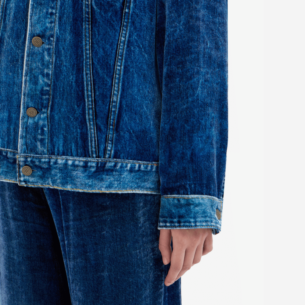 Pierre-Louis Mascia Kankam Viscose Silk Jacket in Blue Denim Print Shop PIERRE LOUIS MASCIA designer fashion online or in-store at Riada Concept, Sydney’s high-end fashion boutique in Australia.