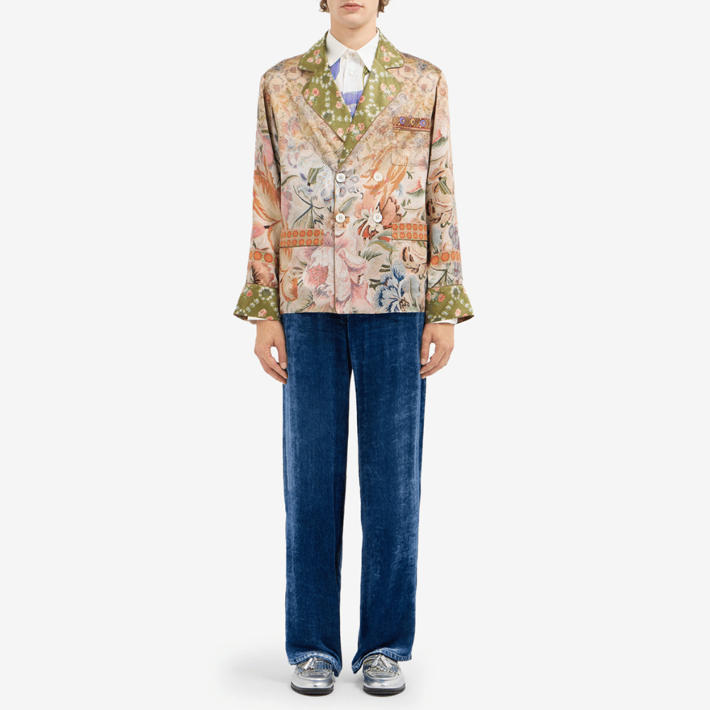 Pierre-Louis Mascia Mutka Silk Double-Breasted Jacket in Floral Tapestry Print Shop PIERRE LOUIS MASCIA designer fashion online or in-store at Riada Concept, Sydney’s high-end fashion boutique in Australia.