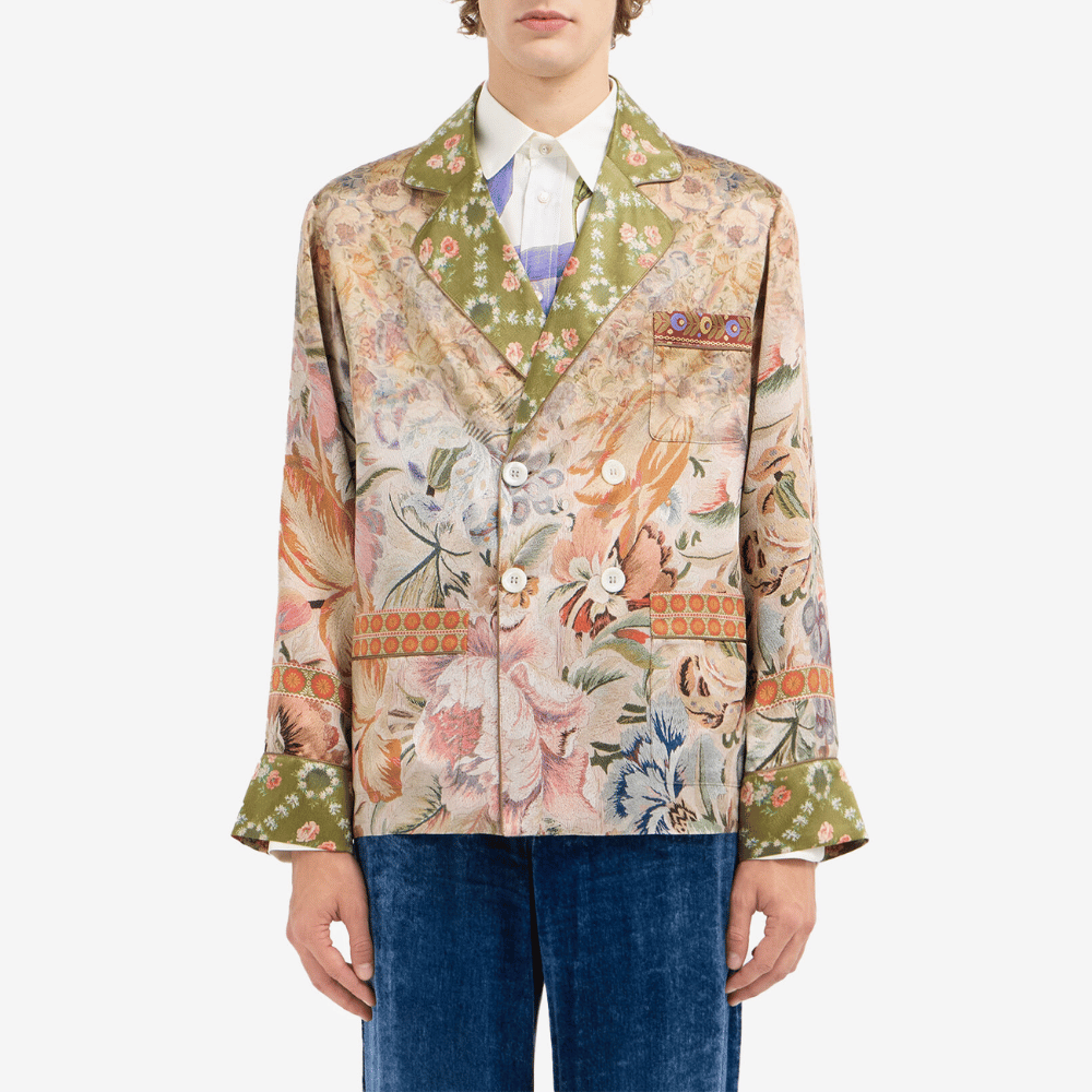 Pierre-Louis Mascia Mutka Silk Double-Breasted Jacket in Floral Tapestry Print Shop PIERRE LOUIS MASCIA designer fashion online or in-store at Riada Concept, Sydney’s high-end fashion boutique in Australia.