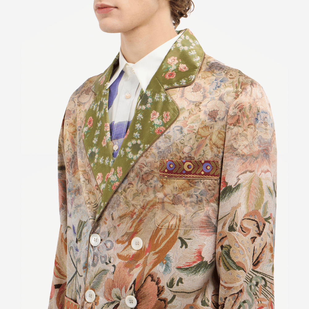 Pierre-Louis Mascia Mutka Silk Double-Breasted Jacket in Floral Tapestry Print Shop PIERRE LOUIS MASCIA designer fashion online or in-store at Riada Concept, Sydney’s high-end fashion boutique in Australia.