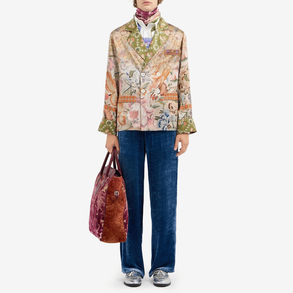 Pierre-Louis Mascia Mutka Silk Double-Breasted Jacket in Floral Tapestry Print Shop PIERRE LOUIS MASCIA designer fashion online or in-store at Riada Concept, Sydney’s high-end fashion boutique in Australia.