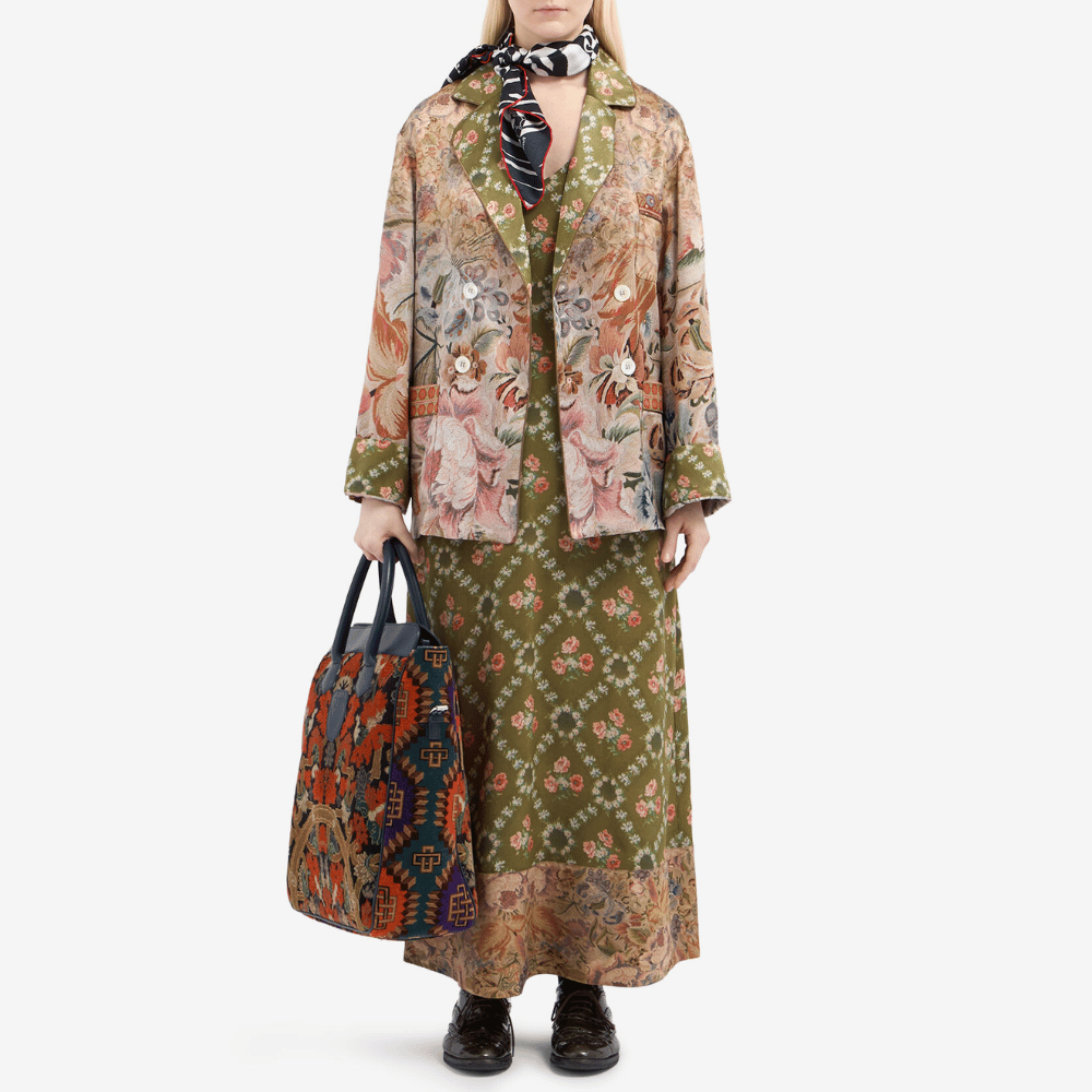 Pierre-Louis Mascia Mutka Silk Double-Breasted Jacket in Floral Tapestry Print Shop PIERRE LOUIS MASCIA designer fashion online or in-store at Riada Concept, Sydney’s high-end fashion boutique in Australia.