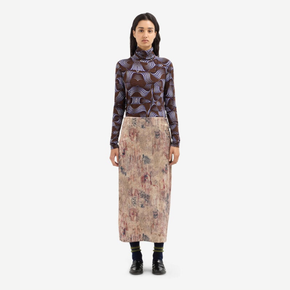 Pierre-Louis Mascia RANAT Filo di Muschio Midi Skirt
