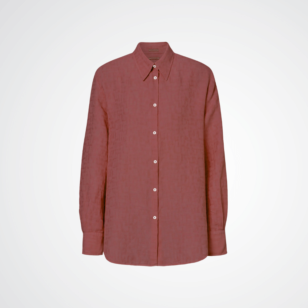 Massimo Alba Woman Selma Relaxed Linen Shirt in Dim Burgundy MASSIMO ALBA WOMENS Designer fashion shop online and in store High End fashion boutique Sydney Australia Riada Concept
