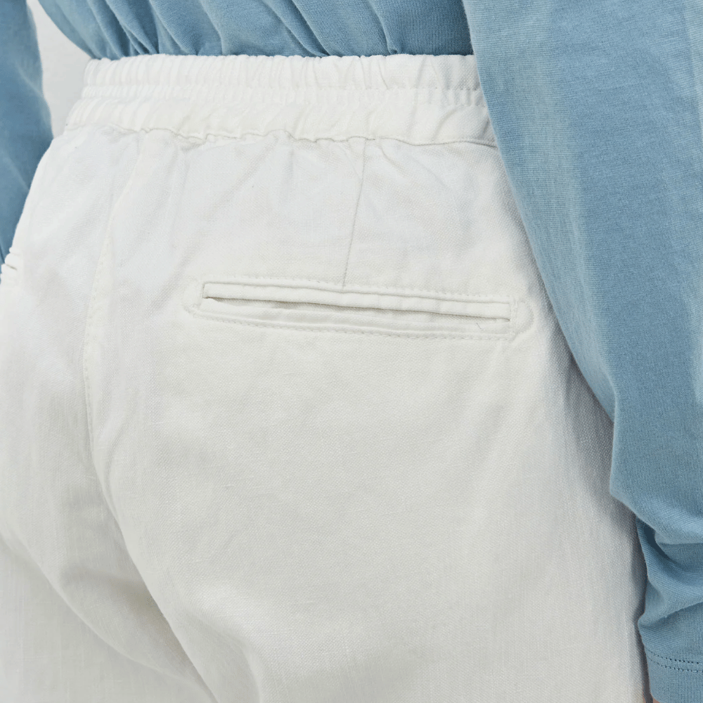 Massimo Alba Woman Sparus Cropped Cotton Linen Trousers in White MASSIMO ALBA WOMENS Designer fashion shop online and in store High End fashion boutique Sydney Australia Riada Concept