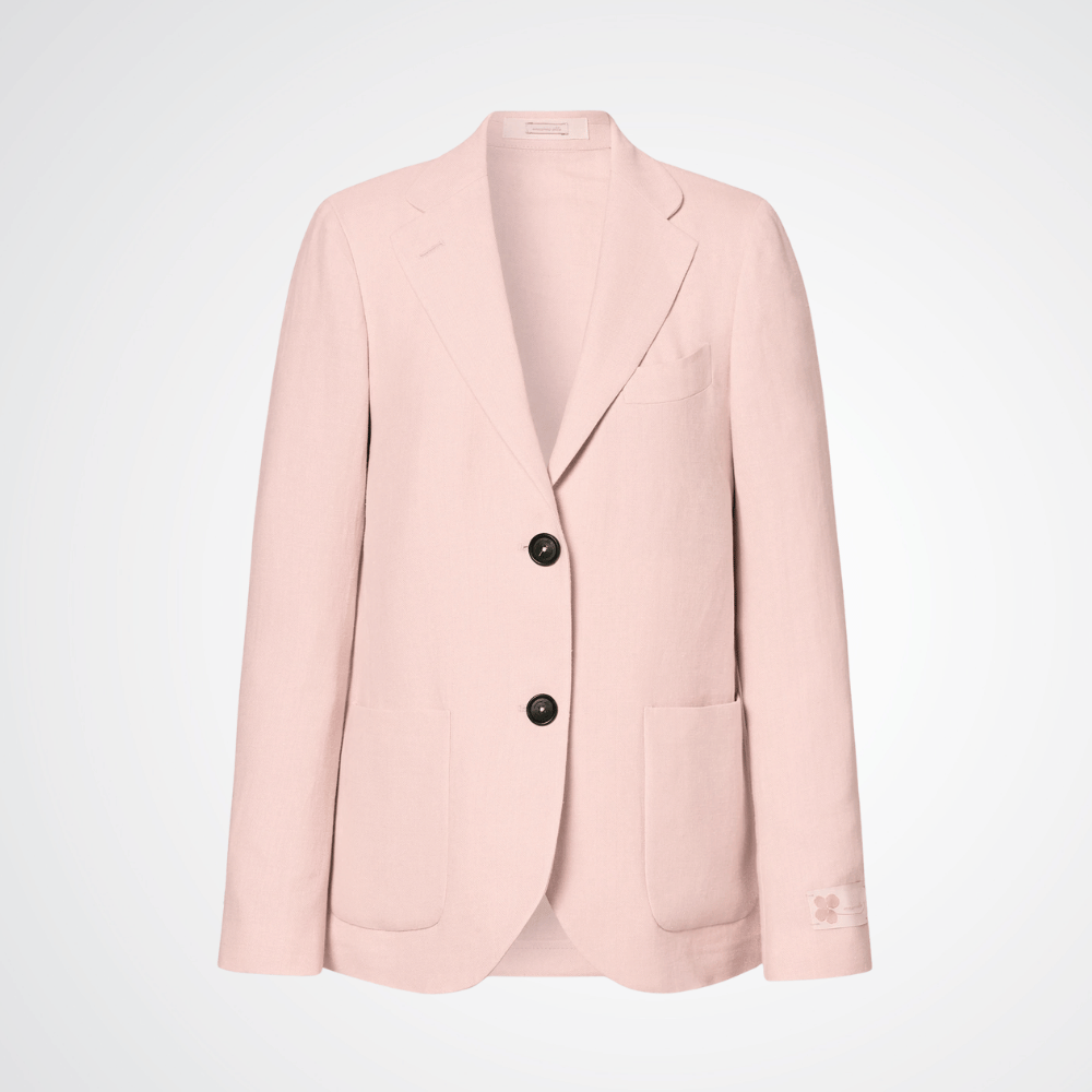 Massimo Alba Woman Stromboli Single Breasted Linen Blazer Jacket in Soft Pink MASSIMO ALBA WOMENS Designer fashion shop online and in store High End fashion boutique Sydney Australia Riada Concept