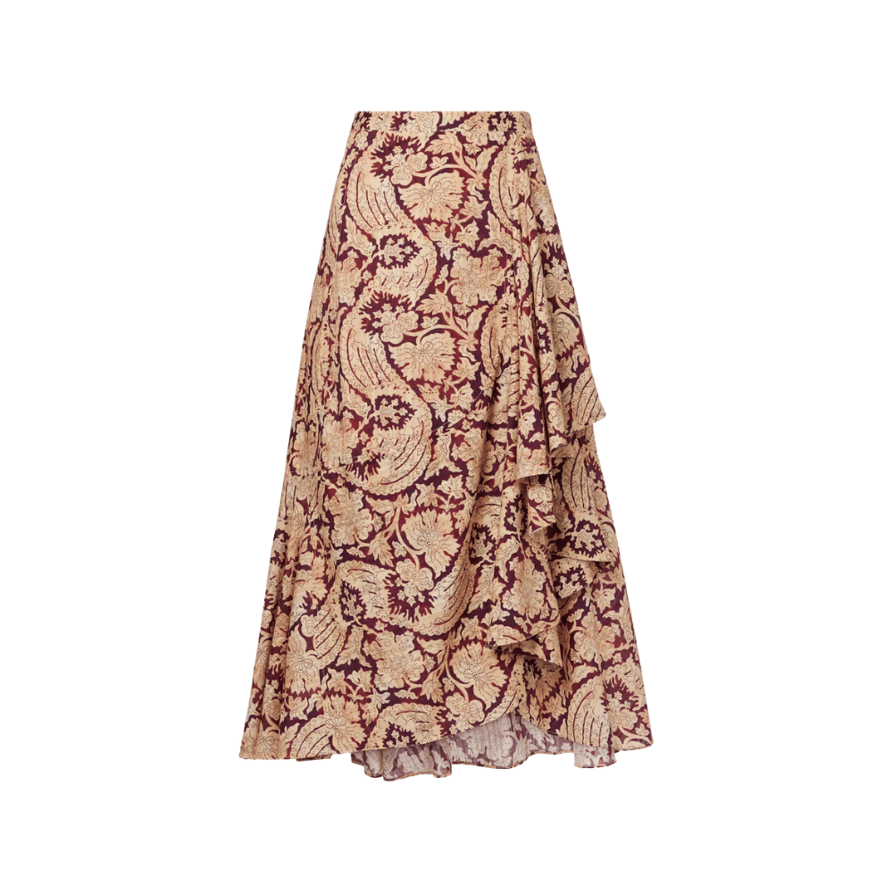 Ulla Johnson Sabina Faux Wrap Skirt in Amaranthus ULLA JOHNSON Designer fashion shop online and in store High End fashion boutique Sydney Australia Riada Concept