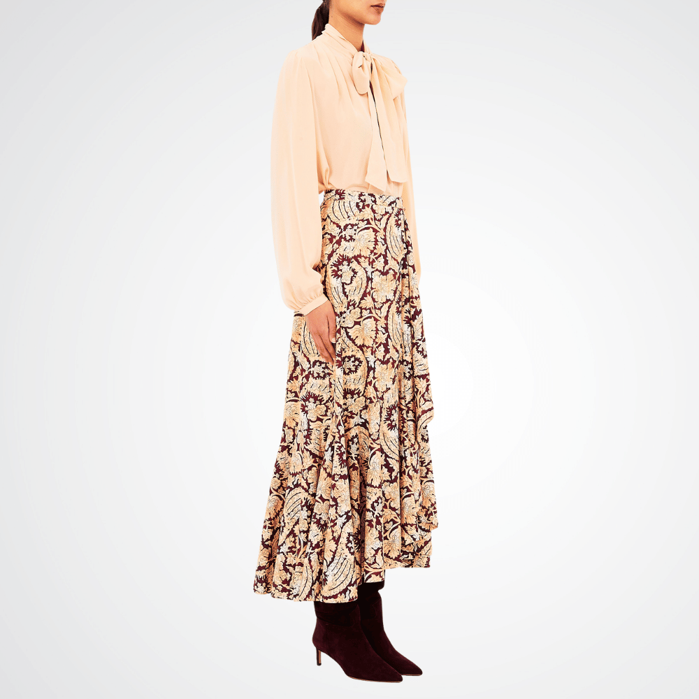 Ulla Johnson Sabina Faux Wrap Skirt in Amaranthus ULLA JOHNSON Designer fashion shop online and in store High End fashion boutique Sydney Australia Riada Concept