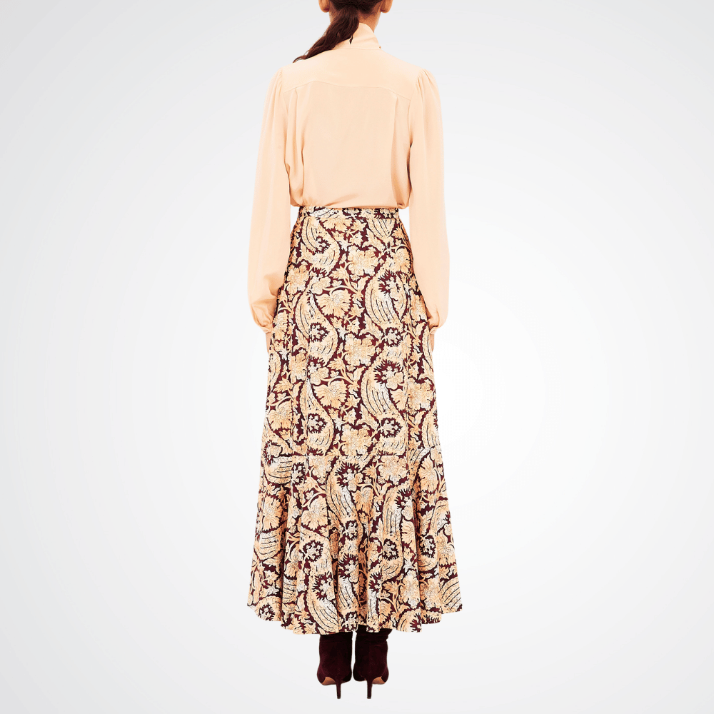 Ulla Johnson Sabina Faux Wrap Skirt in Amaranthus ULLA JOHNSON Designer fashion shop online and in store High End fashion boutique Sydney Australia Riada Concept