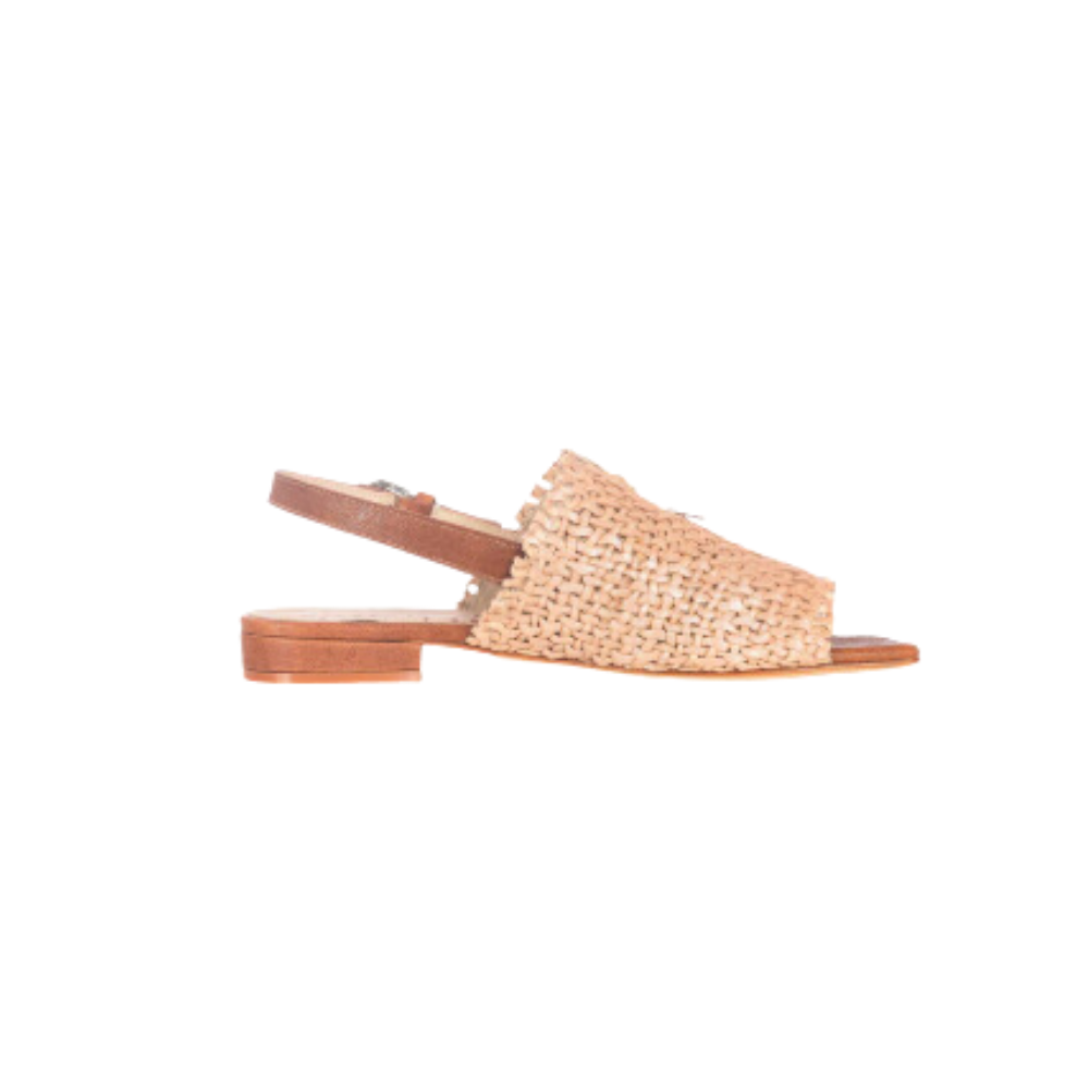 Henry Beguelin Intreccio Sandal in Madreperla Beige