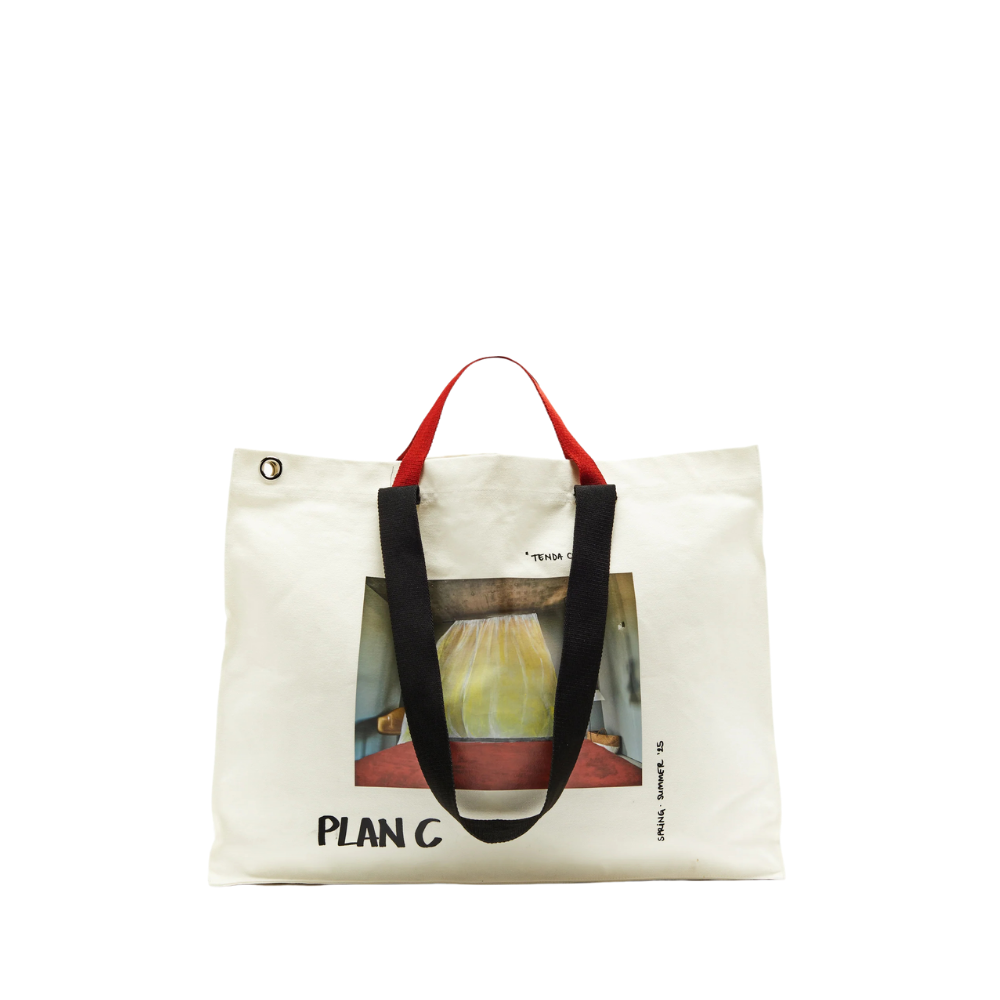 TENDA CHE VOLA PRINT CANVAS TOTE BAG