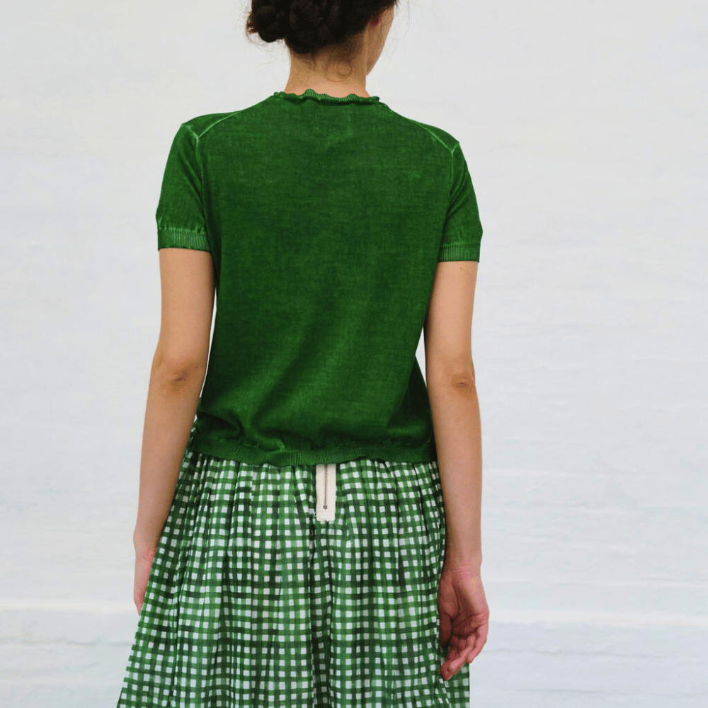 H+ Hannoh Wessel Therese T-Shirt in Green – International designer fashion boutique Australia Riada Concept Woollahra