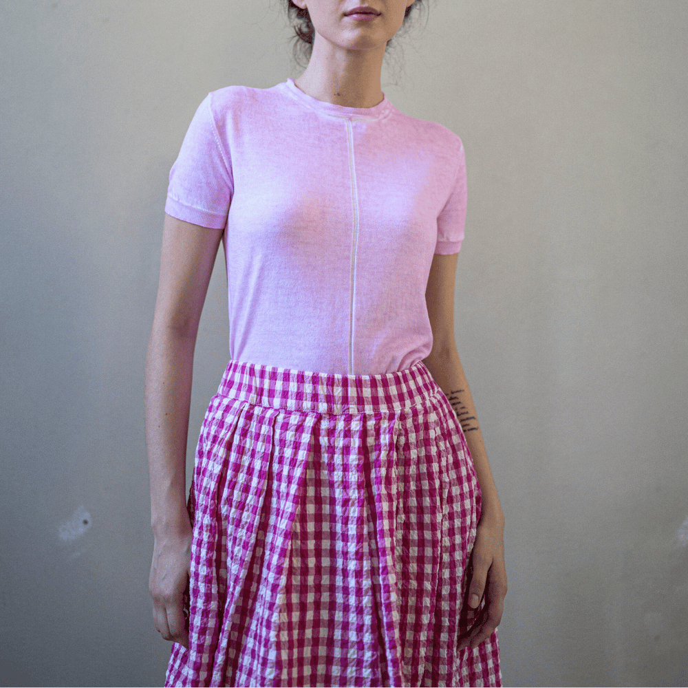 H+ Hannoh Wessel Therese T-Shirt in Pink – International designer fashion boutique Australia Riada Concept Woollahra