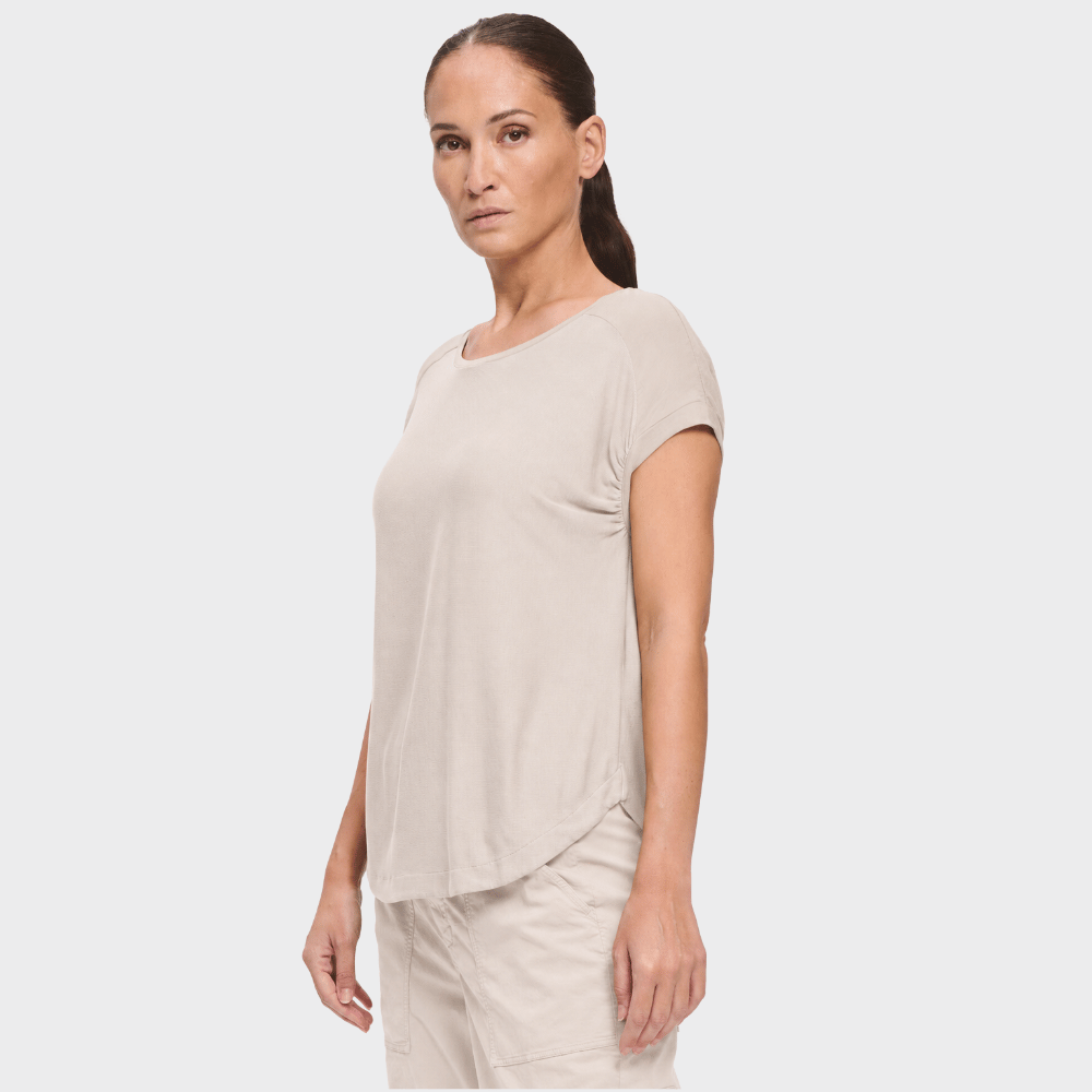 Transit Par Such Relaxed Contrast-Panel T-Shirt in Chalk - side view