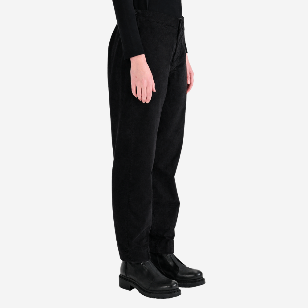 Transit Par Such Velvet Cotton Slim Pant in Black – International designer fashion boutique Australia Riada Concept Woollahra