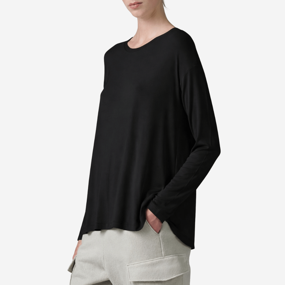 Transit Par Such Modal Long-Sleeve Tee in Black – International designer fashion boutique Australia Riada Concept Woollahra 1016.CFDTRBI183.10