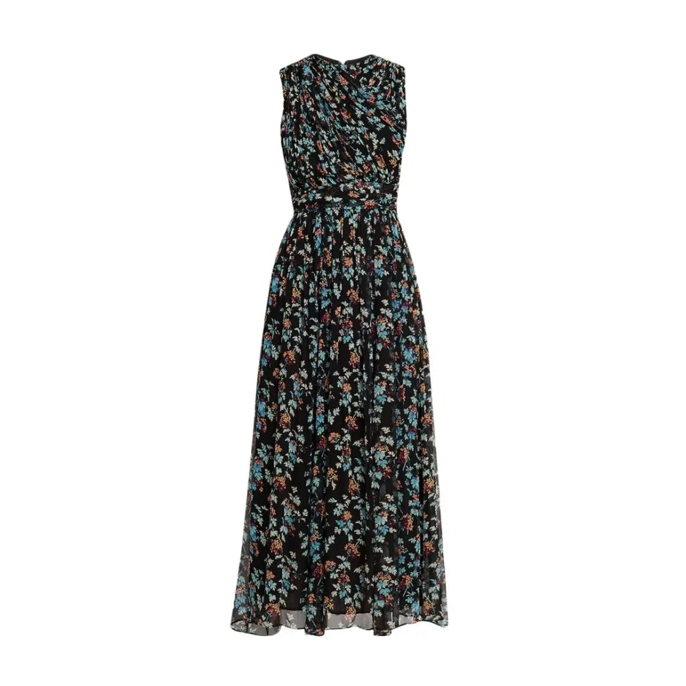 Ulla Johnson Celestina Sleeveless Silk Dress in Nightshade – International designer fashion boutique Australia Riada Concept Woollahra