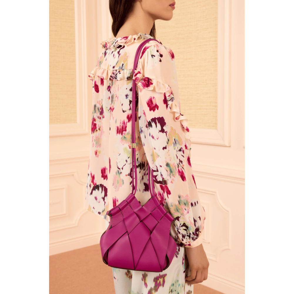 Ulla Johnson Charlotte Crossbody Handbag in Orchid – International designer fashion boutique Australia Riada Concept Woollahra